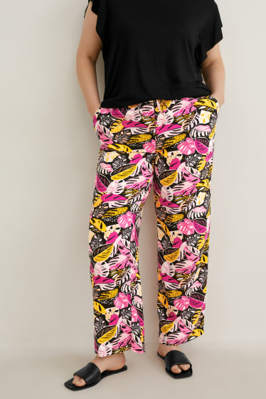 Damen - Stoffhose - Palazzo - bunt