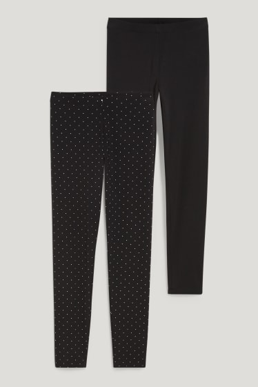Dames - Set van 2 - legging - LYCRA® - zwart