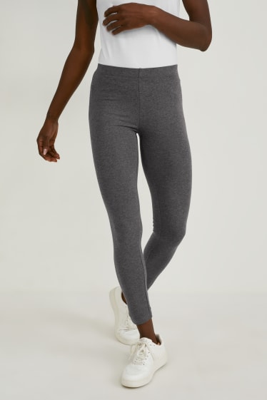 Dames - Set van 2 - legging - LYCRA® - grijs-mix