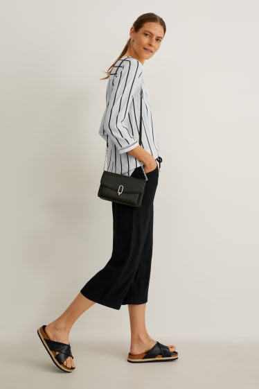 Femei - Pantaloni culotte - talie medie - LENZING™ ECOVERO™ - negru