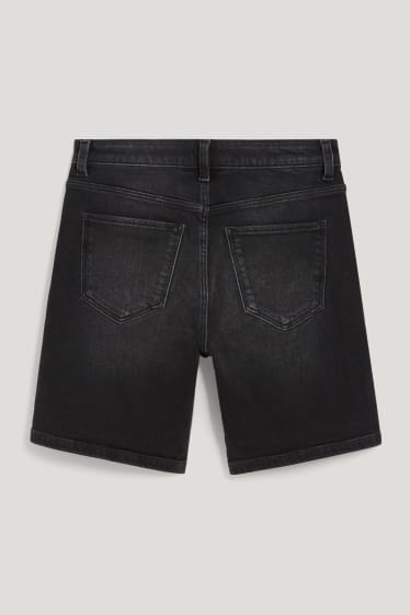 Dona - Pantalons curts texans - mid waist - texà blau fosc