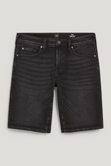 Hommes - Bermuda en jean - Flex jog denim - jean gris foncé