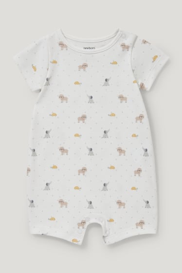 Baby Girls - Baby sleepsuit  - polka dot - white