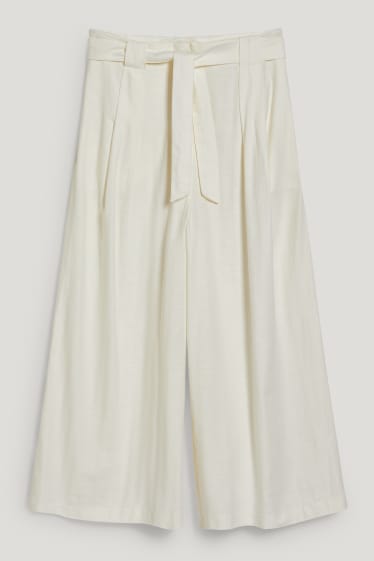Damen - Culotte - High Waist - weiß