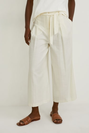 Damen - Culotte - High Waist - weiß