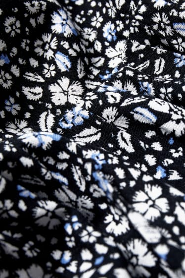 Dámské - Těhotenské šaty - LENZING™ ECOVERO™ - s květinovým vzorem - černá/bílá