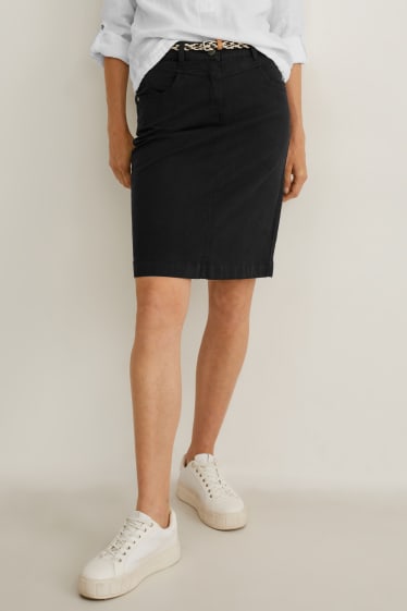 Dona - Faldilla amb cinturó - LYCRA® - negre