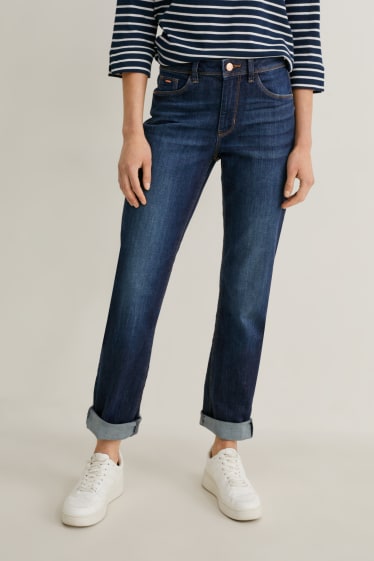 Mujer - Straight jeans - algodón orgánico - vaqueros - azul