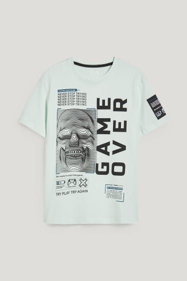 Reverskraag - T-shirt - mintgroen