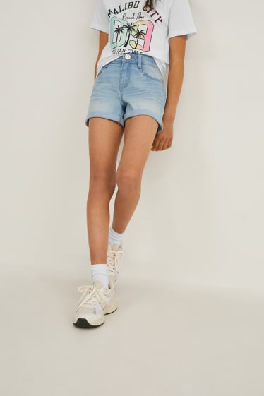 Filles - Short en jean - LYCRA® - jean bleu clair