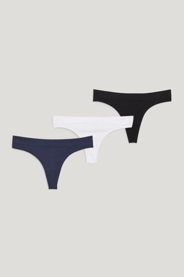 Donna - Confezione da 3 - perizoma - seamless - bianco