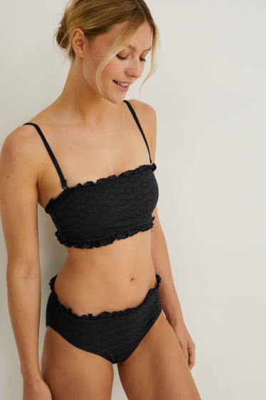 Dámské - Spodní díl bikin - mid waist - LYCRA® XTRA LIFE™ - černá