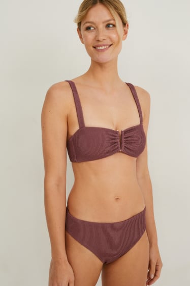 Damen - Bikini-Hose - Mid-Rise - LYCRA® XTRA LIFE™ - bordeaux-melange