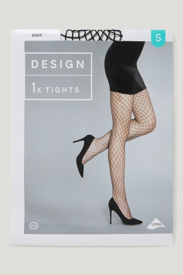 Dames - Netpanty - LYCRA® - zwart