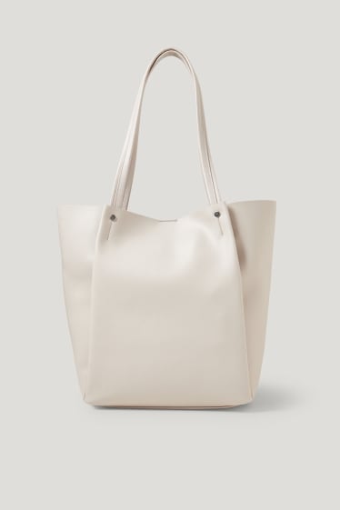Femmes - Cabas - similicuir - beige