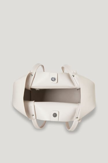 Femmes - Cabas - similicuir - beige