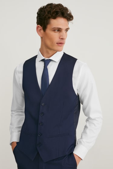 Herren - Anzug mit Krawatte - Regular Fit - 4 teilig - dunkelblau