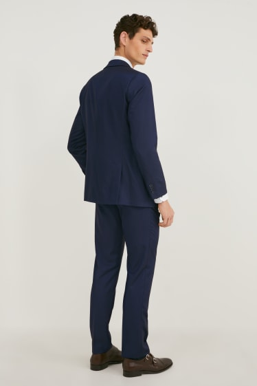 Herren - Anzug mit Krawatte - Regular Fit - 4 teilig - dunkelblau