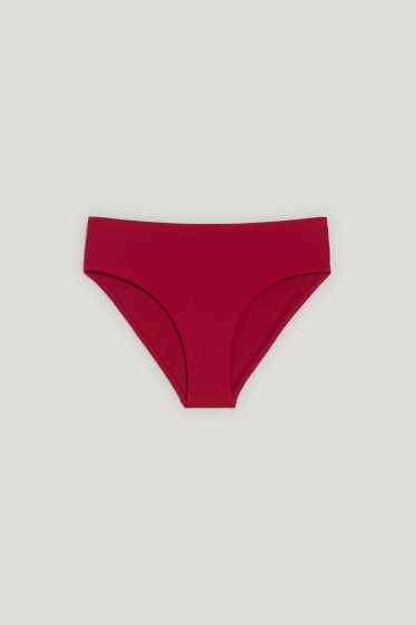 Donna - Slip bikini - vita media - LYCRA® XTRA LIFE™ - rosso scuro