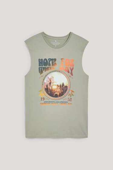 Clockhouse pro kluky - CLOCKHOUSE - tank top - zelená