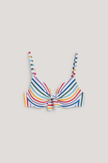 Mujer - Top de bikini con aros - con relleno - LYCRA® XTRA LIFE™ - blanco