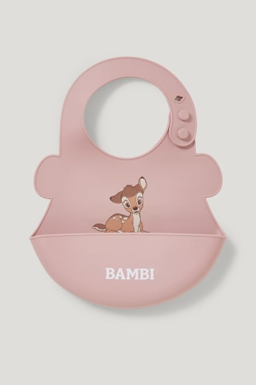 Baby Girls - Bambi - silicone baby bib - rose