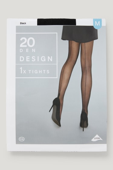 Damen - Feinstrumpfhose - 20 DEN - schwarz