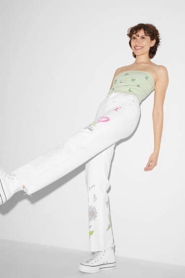 Clockhouse femme - CLOCKHOUSE - top coupe raccourcie - vert clair