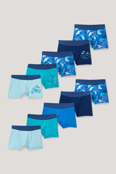 Toddler Boys - Set van 10 - boxershort - donkerblauw