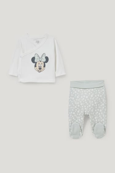 Bebés niñas - Minnie Mouse - conjunto para recién nacido - algodón orgánico - 2 piezas - blanco