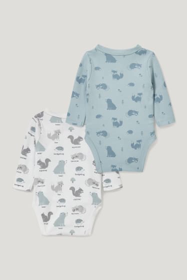 Baby Boys - Multipack 2er - Baby-Wickelbody - helltürkis