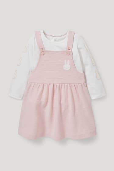 Baby Girls - Miffy - Baby-Outfit - 2 teilig - weiß / rosa