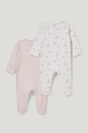 Baby Girls - Confezione da 2 - pigiama per neonate - cotone biologico - rosa