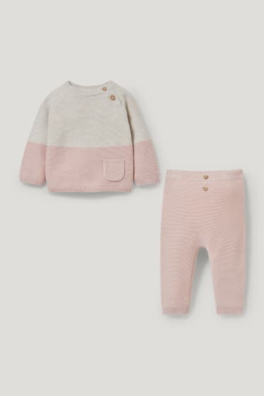 Baby Girls - Baby-Outfit - 2 teilig - hellrosa