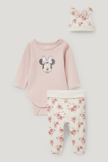 Baby Girls - Minnie Mouse - babyoutfit - 3-delig - roze