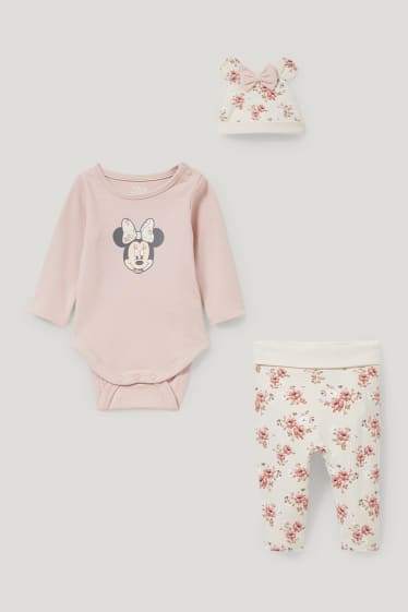Baby Girls - Minnie Mouse - babyoutfit - 3-delig - roze