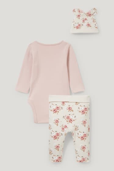Baby Girls - Minnie Mouse - babyoutfit - 3-delig - roze