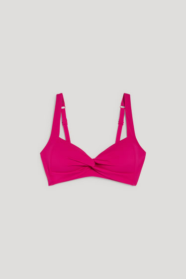 Mujer - Top de bikini - con relleno - rosa oscuro