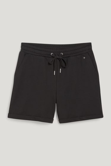 Damen - Basic-Sweatshorts - schwarz