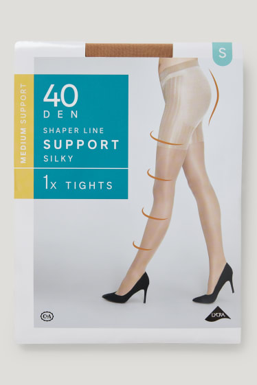 Damen - Stützstrumpfhose - LYCRA® - 40 DEN - hellbraun