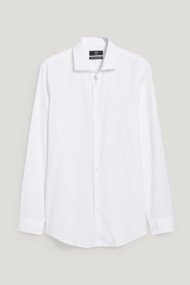 Home - Camisa formal - slim fit - cutaway - fàcil de planxar - blanc
