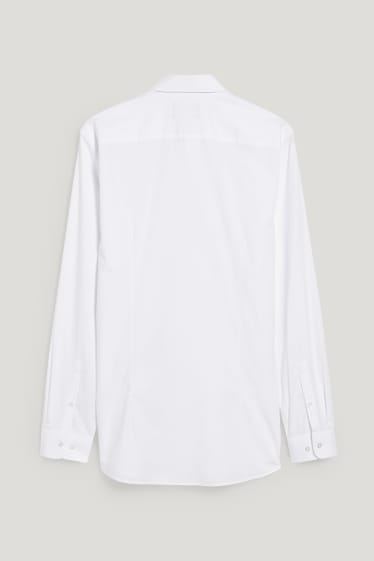 Home - Camisa formal - slim fit - cutaway - fàcil de planxar - blanc