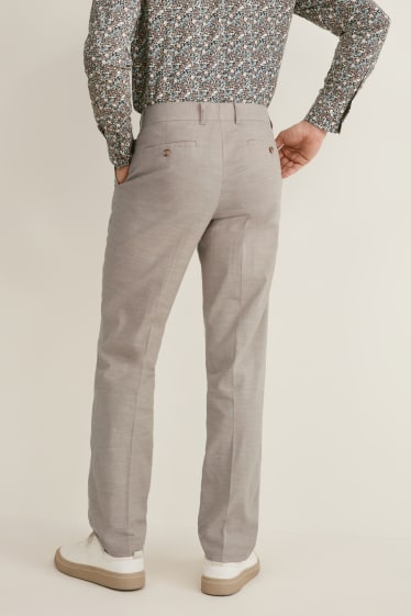 Pánské - Oblekové kalhoty - Flex - LYCRA® - béžová