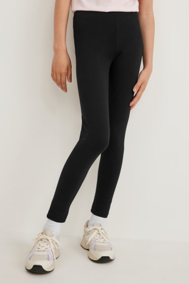 Kids Girls - Set van 5 - legging - zwart
