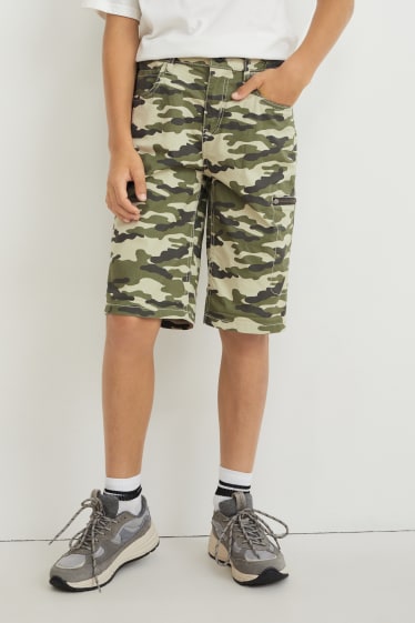 Garçons - Shorts cargo - camouflage