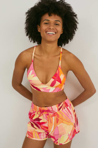 Dámské - Šortky - LYCRA® XTRA LIFE™ - z recyklovaného materiálu - oranžová