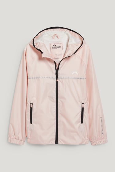 Filles - Veste de pluie avec capuche - rose