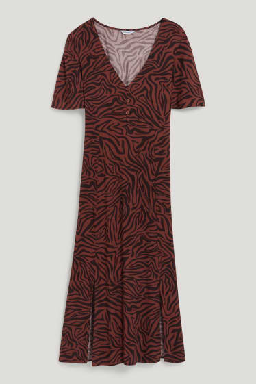 Clockhouse femme - CLOCKHOUSE - robe - à motif - marron