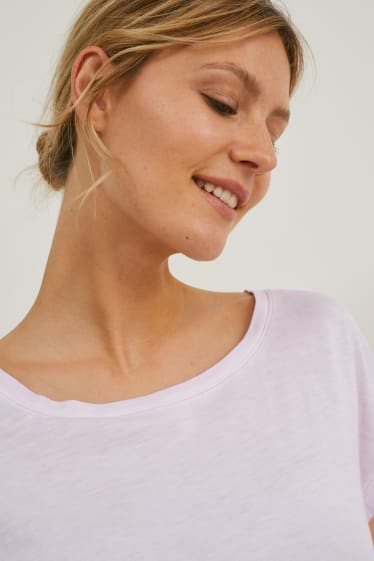 Dames - T-shirt - lichtpaars