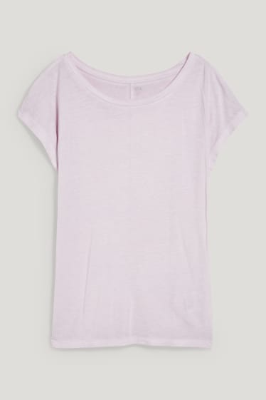 Dames - T-shirt - lichtpaars